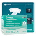 Adult Diapers XLarge 12 Count & Wet Wipes 200 Count Bundle F79649
