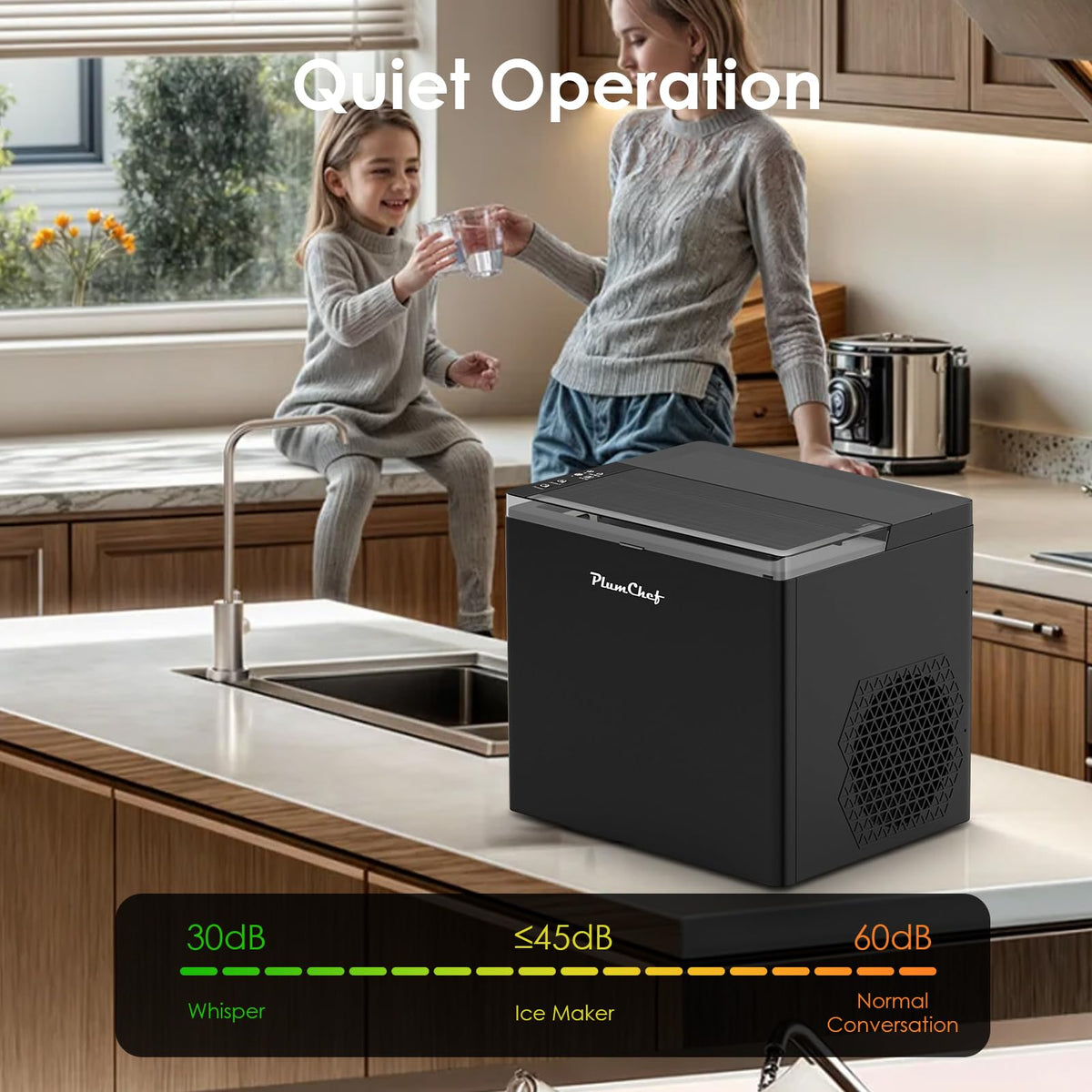 Portable Countertop Ice Maker Machine, 26Lbs/24H, Black I8027