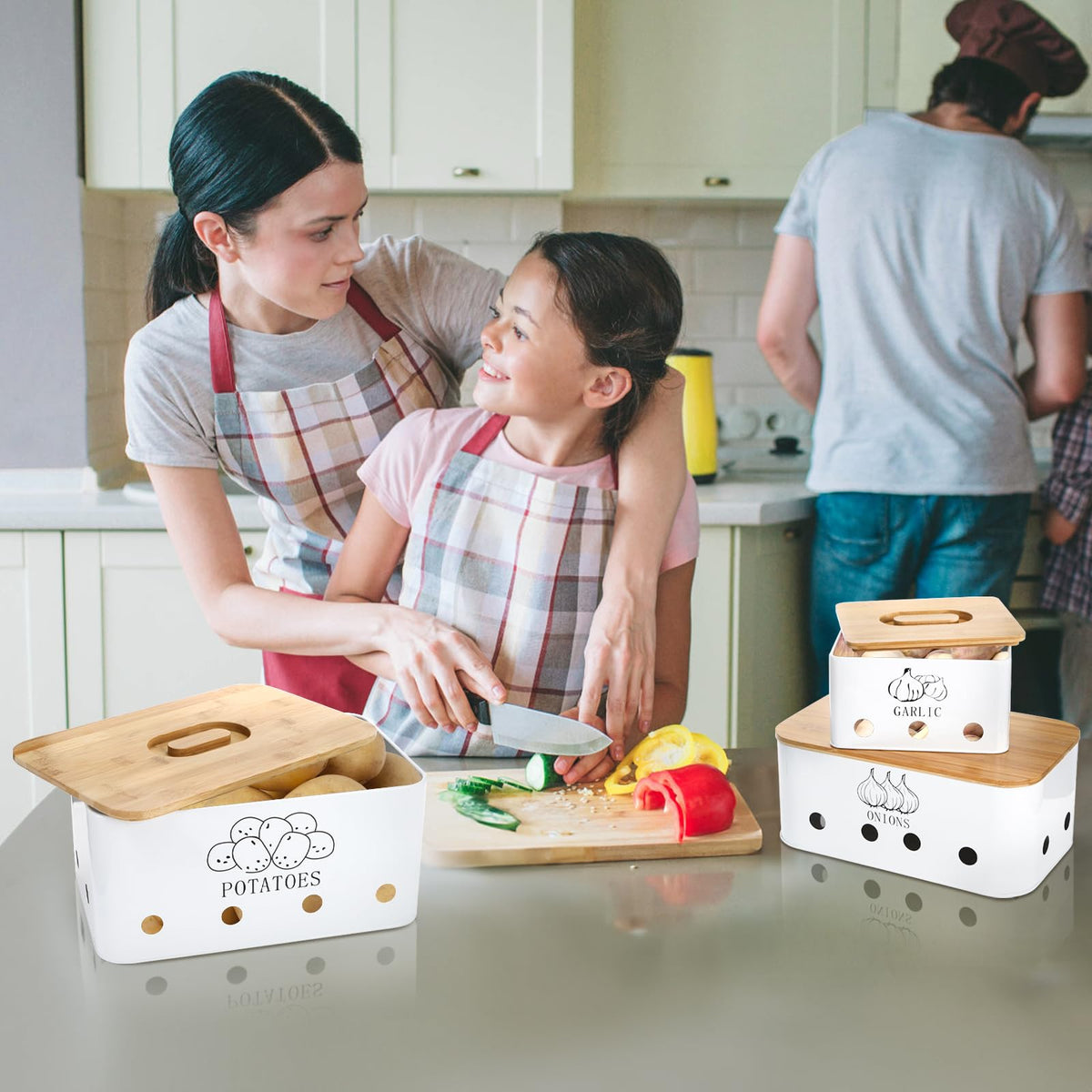 3 Pack Potato Onion Garlic Storage Set U81107