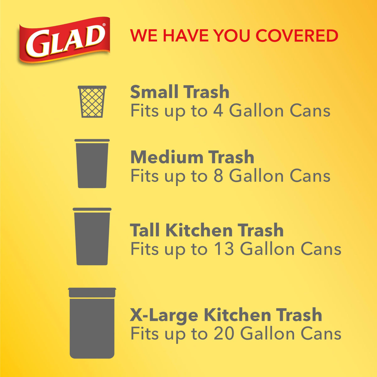 13 Gallon Unscented Quick-Tie Tall Kitchen Trash Bags 68 Count V33726