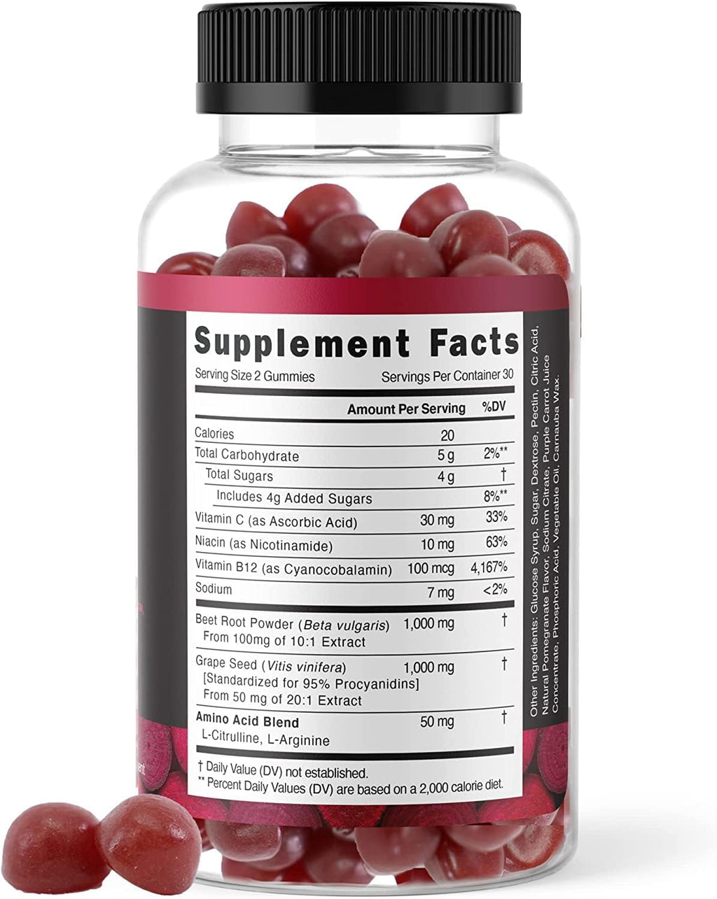 Beet Root Gummies & Fruits/Veggies Supplement N6095