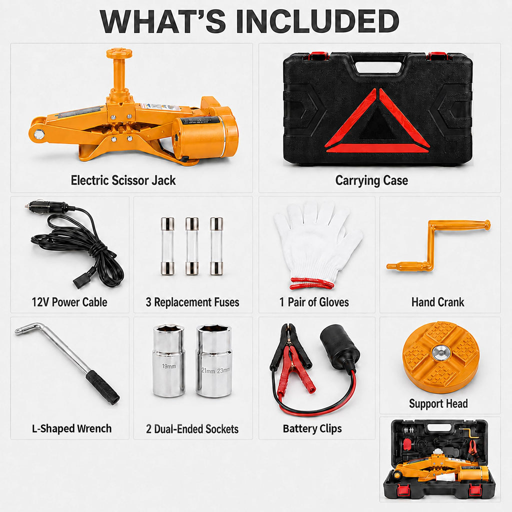 3 Ton 12V Electric Scissor Car Jack F845