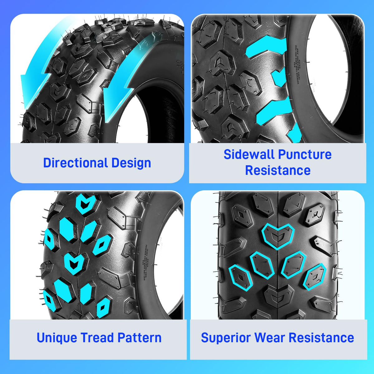 Set of 4 ATV/UTV Tires 19x7-8 R418937