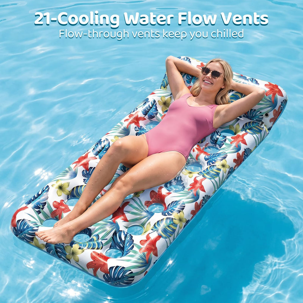 4 Pack Oversized Inflatable Pool Floats with Headrest D734706