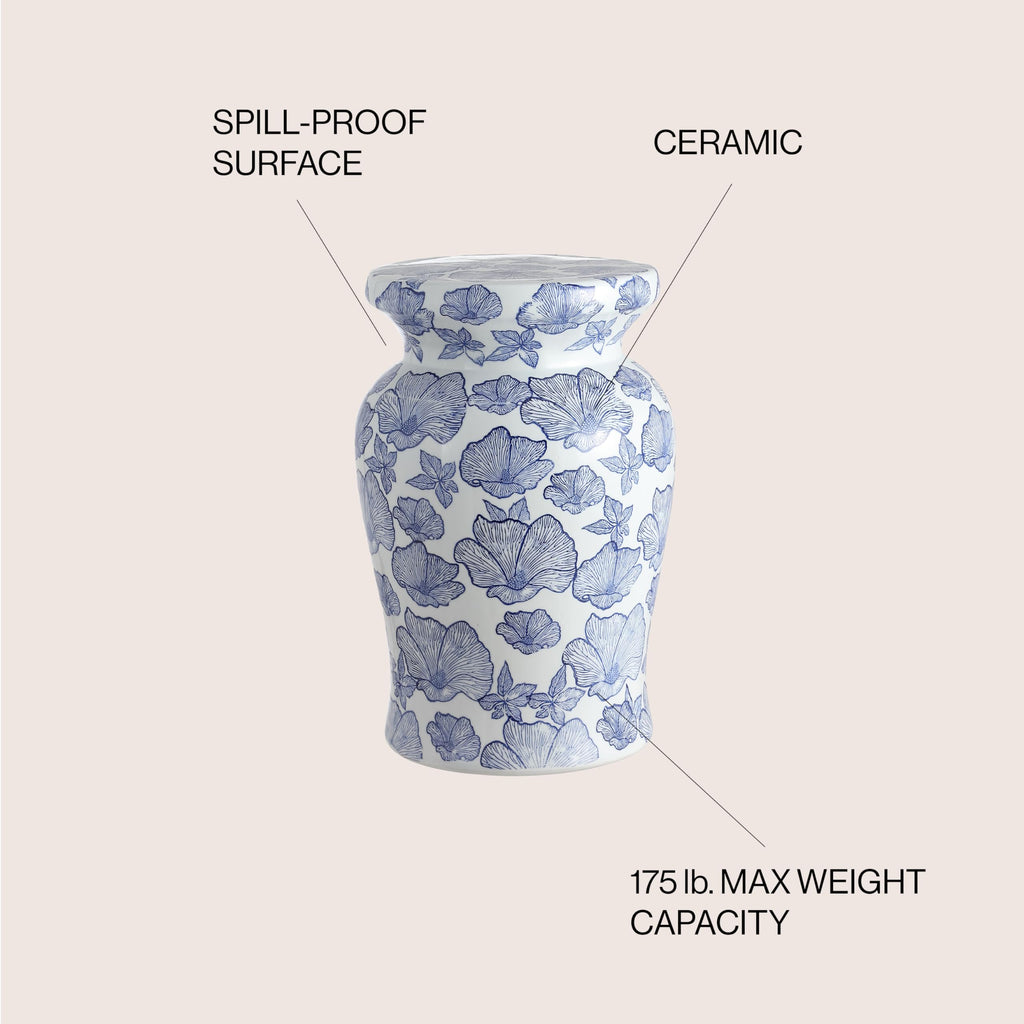 Ceramic Drum Garden Stool Side Table L671027
