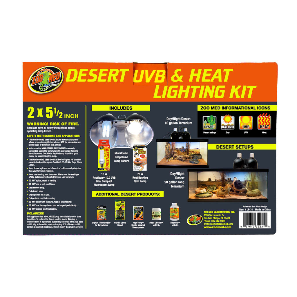 Desert UVB & Heat Lighting Dual Kit W437