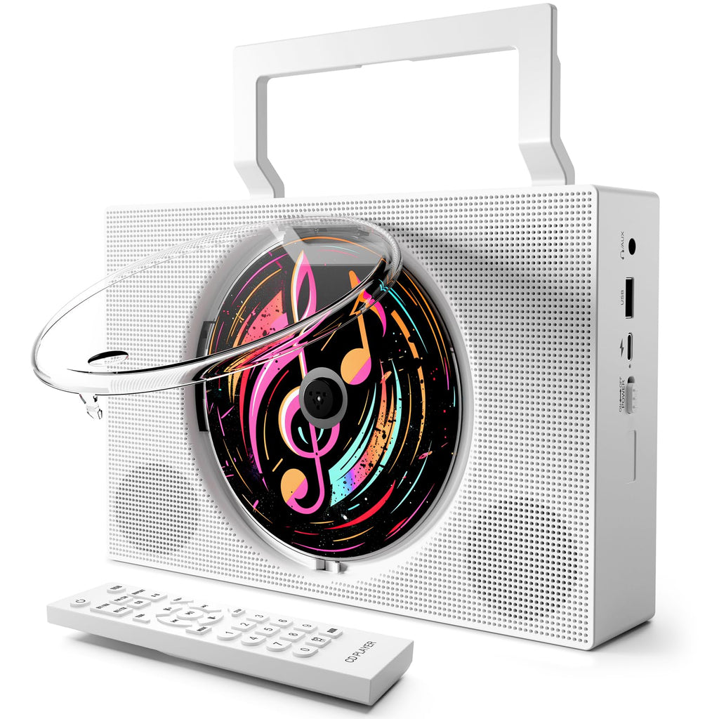 Portable CD Player Boombox with Bluetooth FM Radio H197