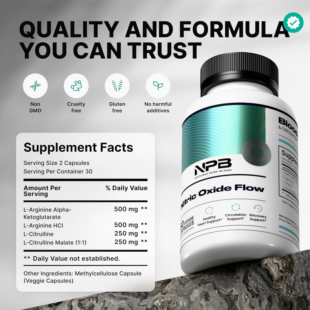 L-Arginine L-Citrulline 1500MG Nitric Oxide Supplements L358