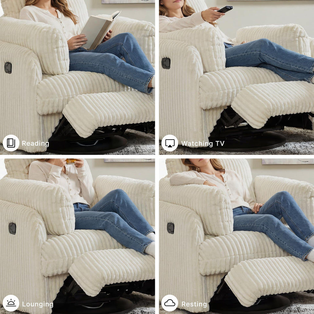 Oversized Swivel Glider Recliner Q8339