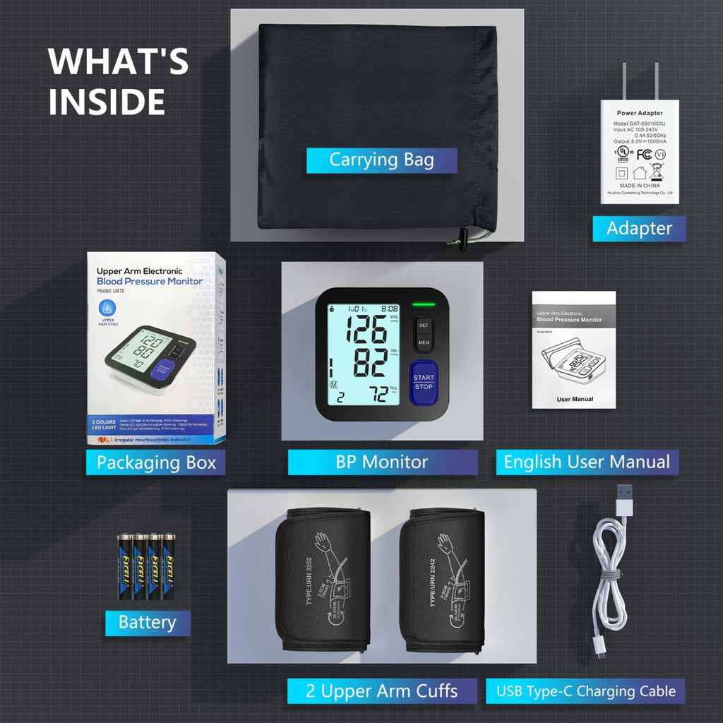 Automatic Digital Blood Pressure Machine with 2 Size Cuffs U4354