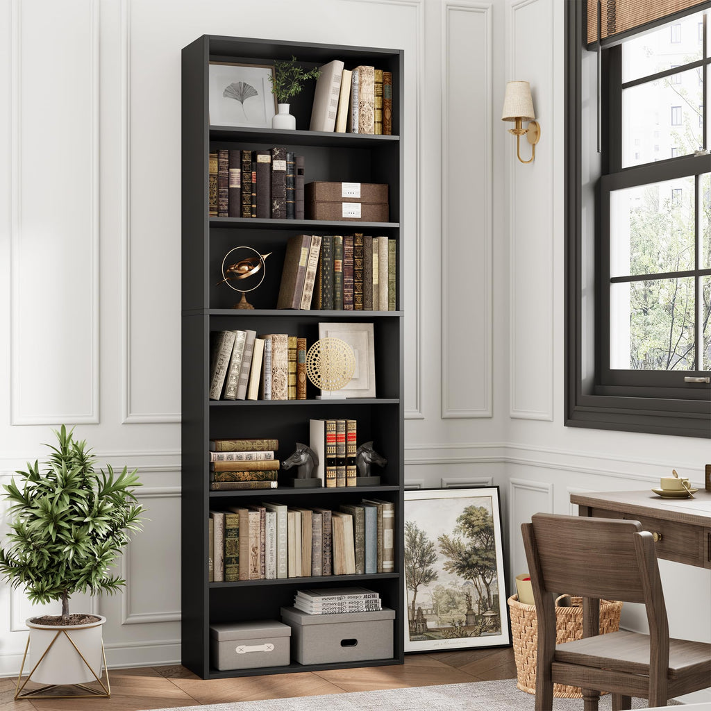 Black 7-Tier Bookshelf Q55974