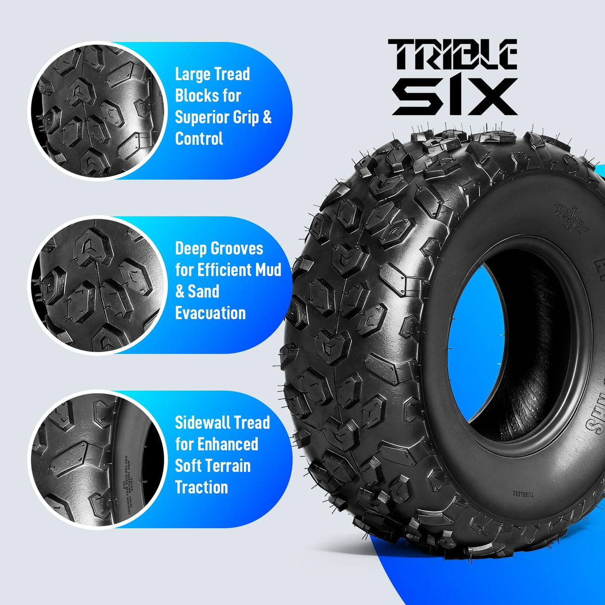 Set of 4 ATV/UTV Tires 19x7-8 R418937
