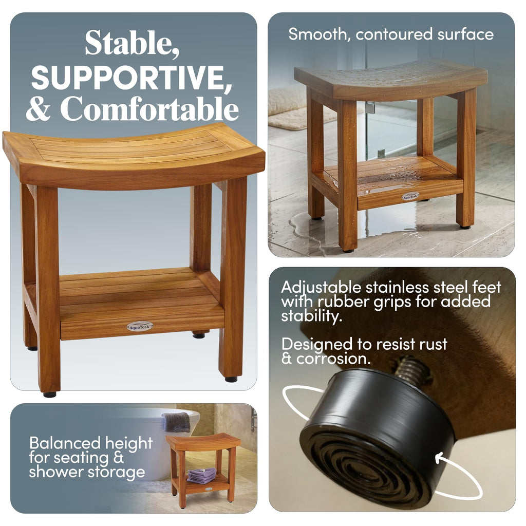 18" Teak Shower Bench S878036