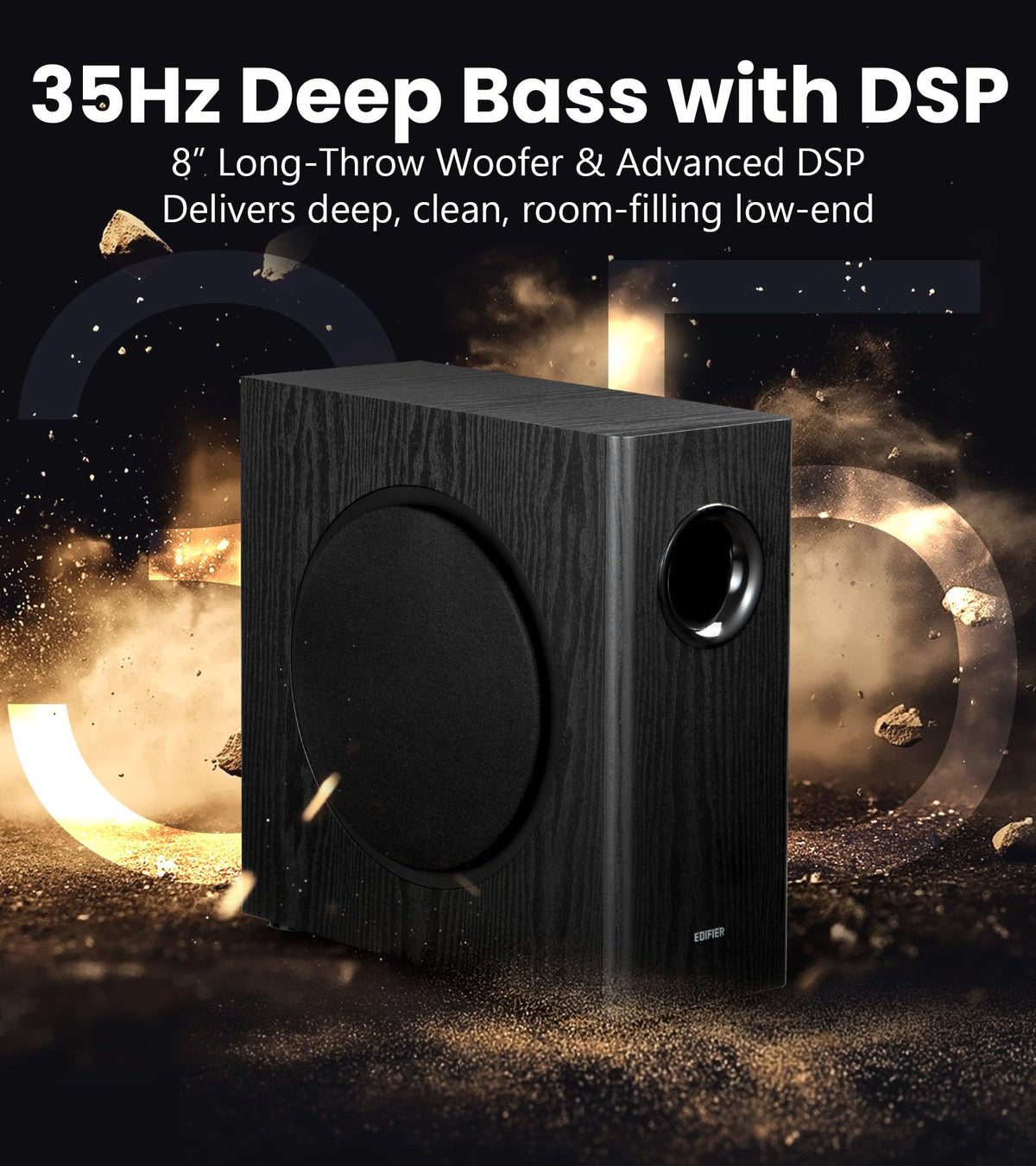 Black Powered Subwoofer Z35226