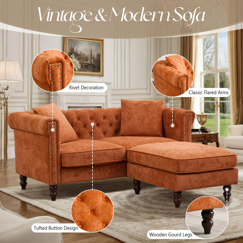 62" Velvet Sofa I800