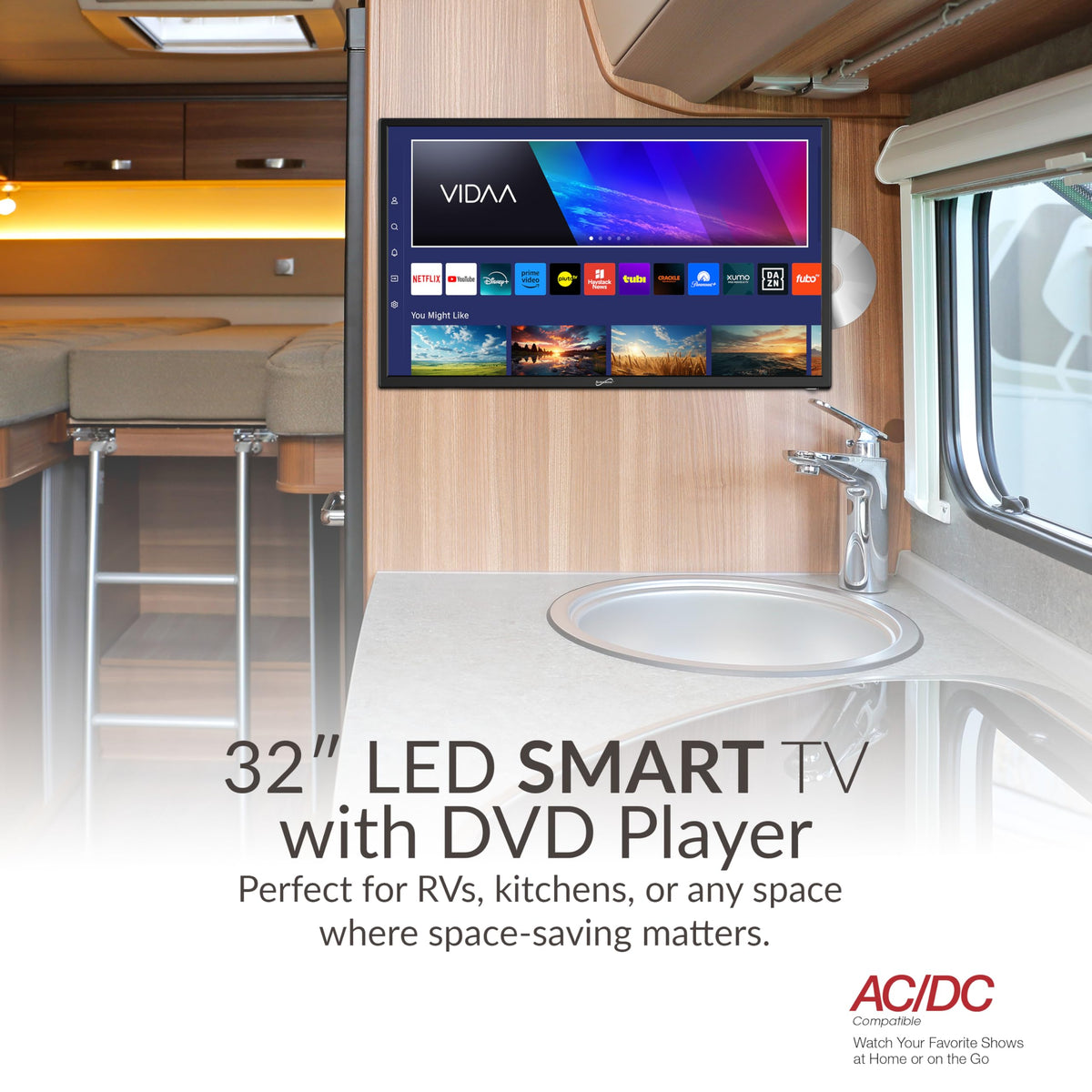 32-inch LED Smart HDTV with DVD Player T614674