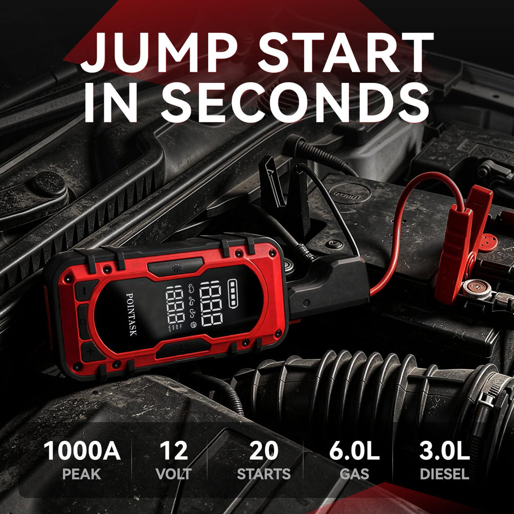 12V Portable Car Jump Starter with Air Compressor R397859