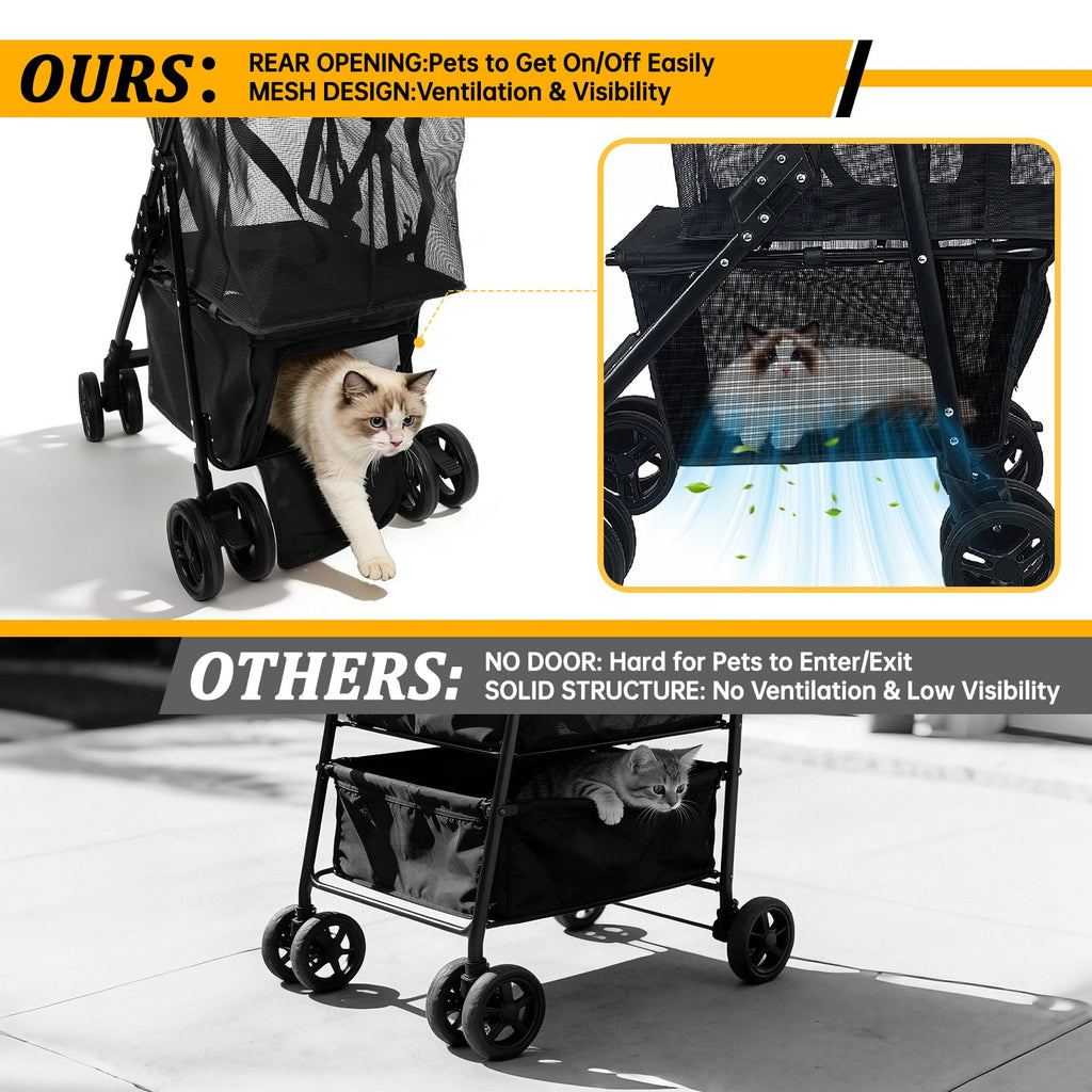 2-in-1 Folding Shopping Cart & Pet Stroller H748180
