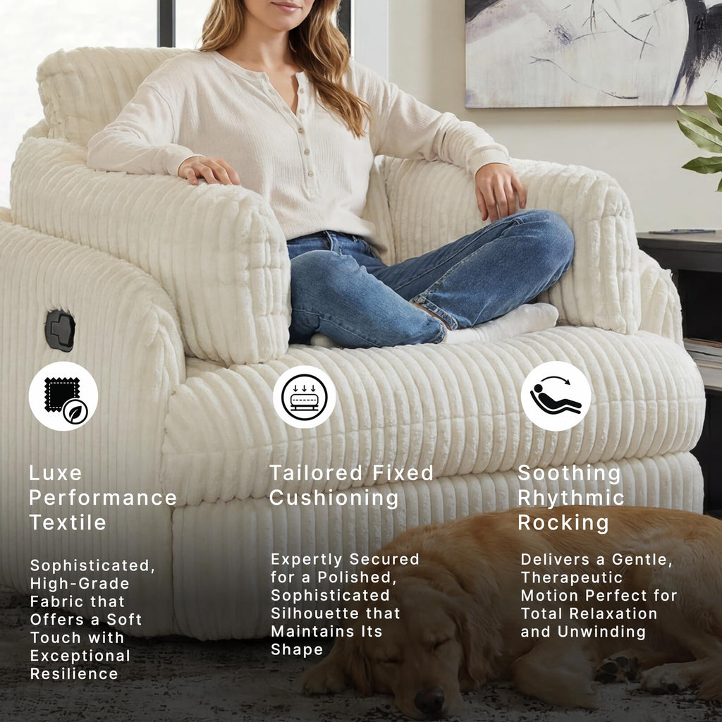 Oversized Swivel Glider Recliner Q8339