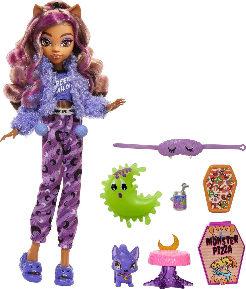 Doll with Pet Dog, Sleepover Clothes & Accessories D16420