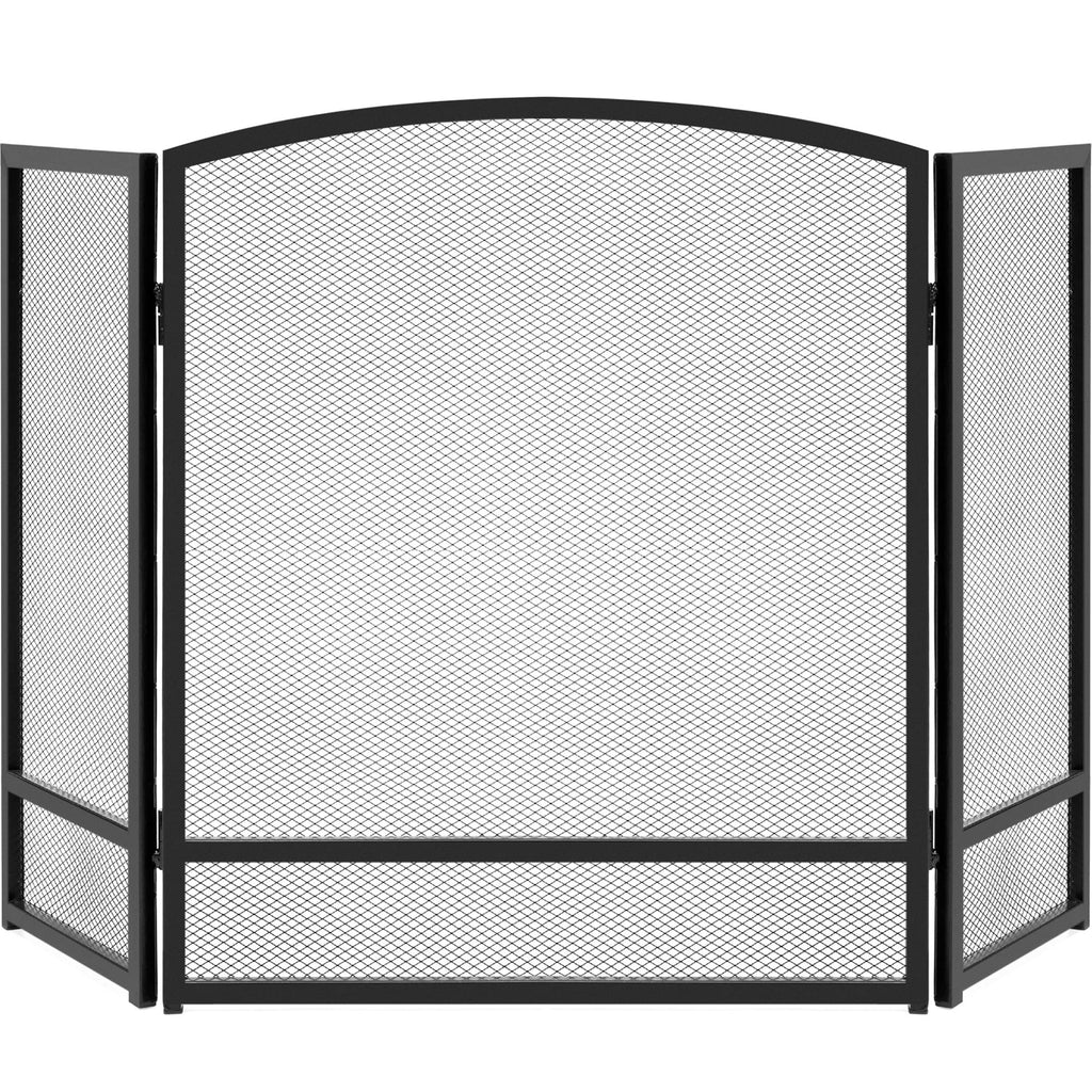 47.5x27.25in 3-Panel Steel Mesh Fireplace Screen J815535