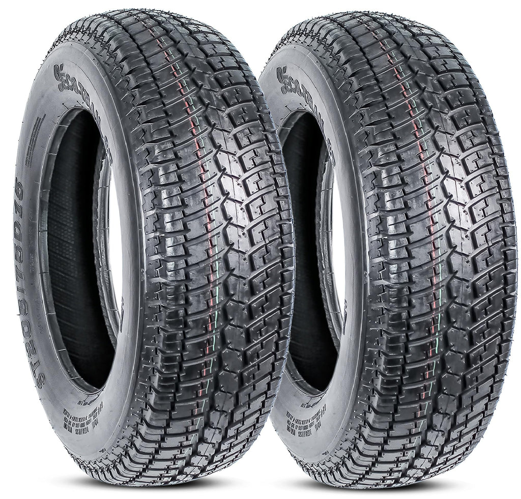 2-Pack ST205/75D15 15 Inch Deep Tread Trailer Tire Load Range C T2374
