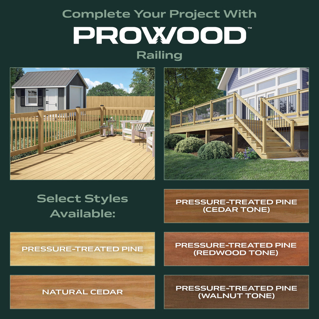6 ft. Southern Yellow Pine Stair Rail Kit with Black Balusters Z430906