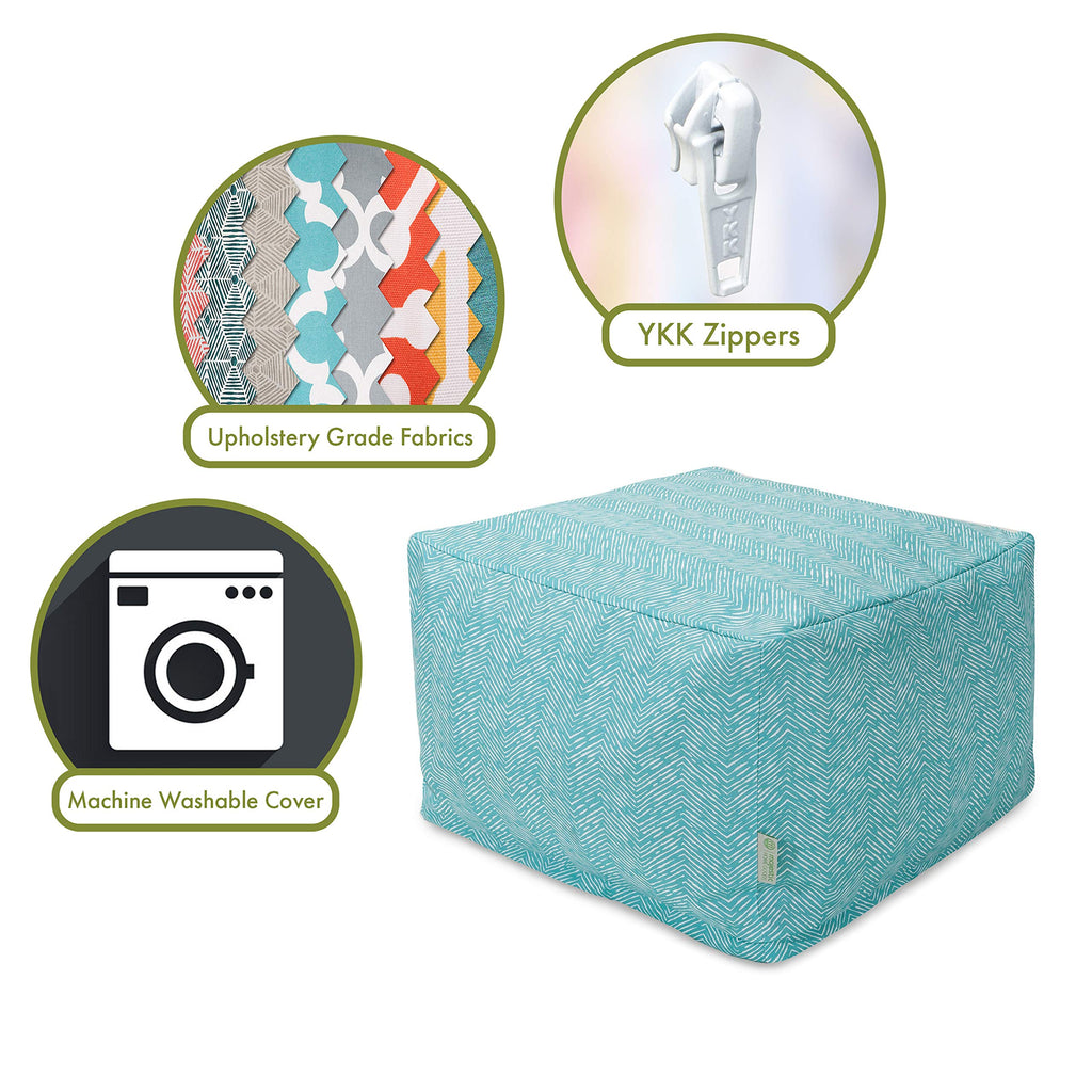 Teal Large Ottoman G326