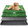 Dog Grass Pad with Tray, 35 x 23 in, 2 Replacement Turf Pads J752