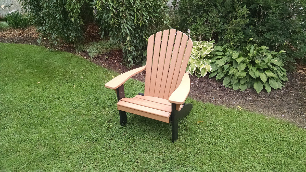 Poly Fanback Adirondack Chair with Black Frame N56730