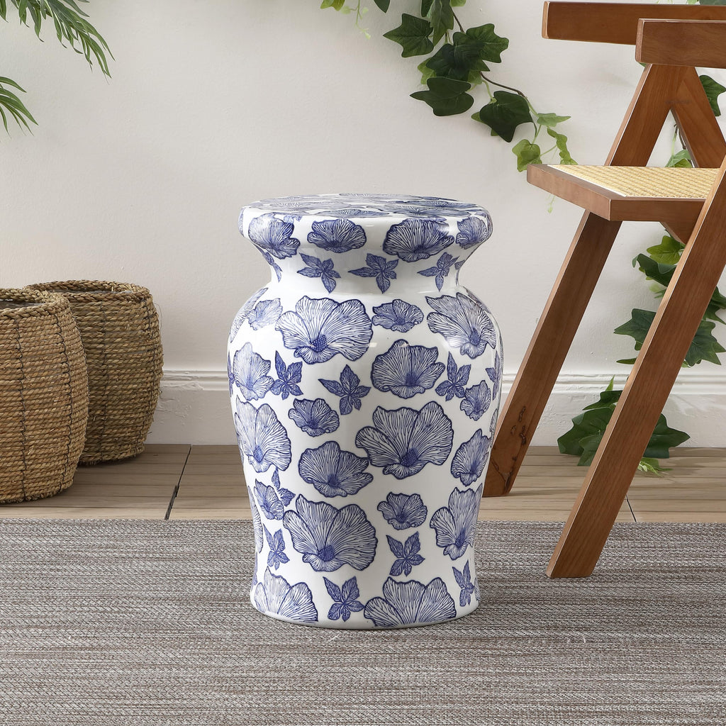 Ceramic Drum Garden Stool Side Table L671027